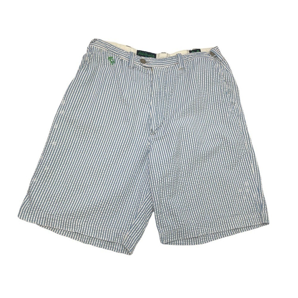 Vintage Abercrombie & Fitch Blue Striped Shorts Seersucker 100% Cotton Baggy Y2K